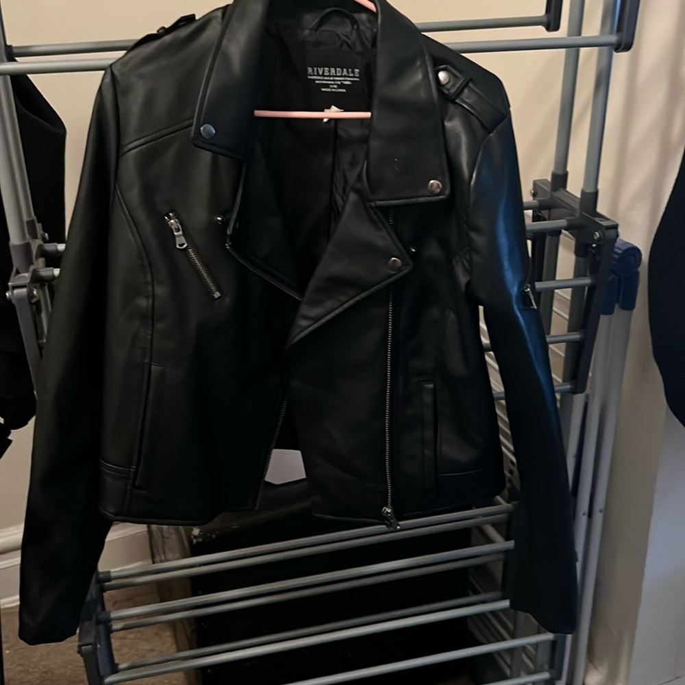Riverdale M.C. Jacket with Southside Serpent Logo Faux Leather